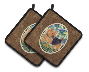 Norwich Terrier Pair of Pot Holders