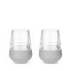 Glass FREEZE Wine Glass (set of two) in Gray by HOST