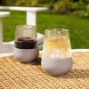 Glass FREEZE Wine Glass (set of two) in Gray by HOST