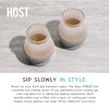 Glass FREEZE Sipping Glass (set of two) in Gray by HOST