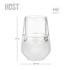 Glass FREEZE Wine Glass (Set of 2) by HOST