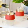 Wine FREEZE Cooling Cups in Coral (set of 2) and lids by HO