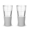 Glass FREEZE Beer Glass in Gray (set of two) by HOST