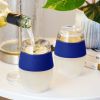 Wine FREEZE Cooling Cups in Blue (set of 2) and lids by HOS