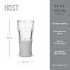 Glass FREEZE Beer Glass in Gray (set of two) by HOST