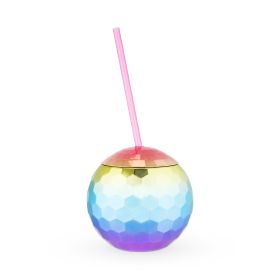 Rainbow Disco Ball Tumbler Blush